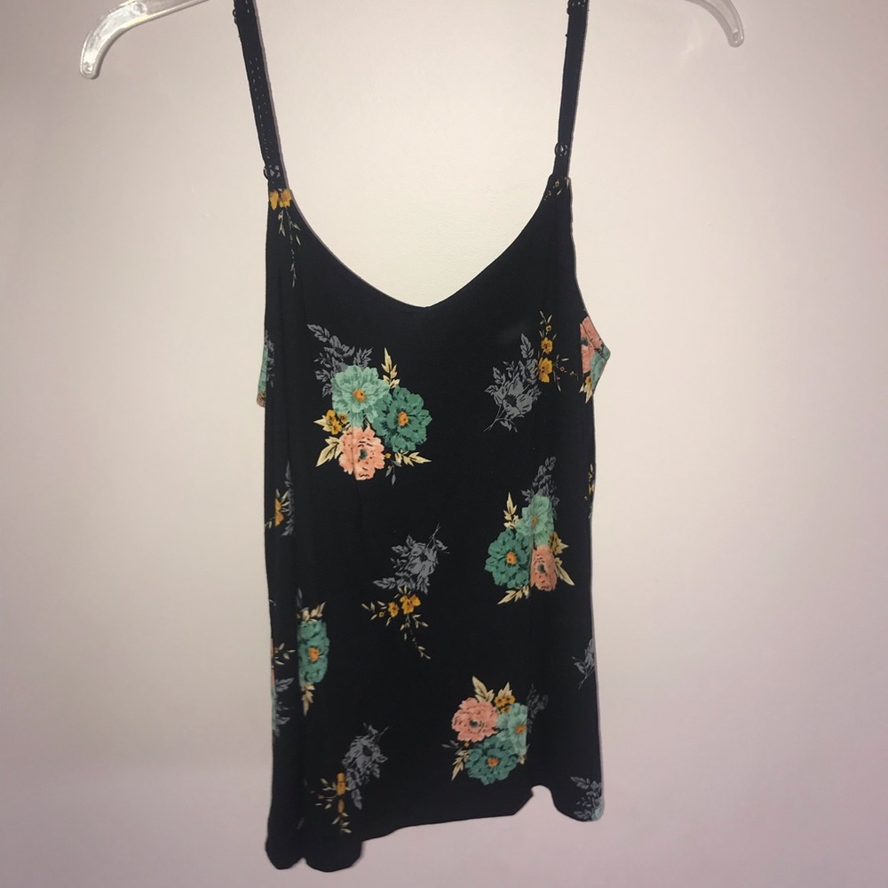 Flowy Black Floral Tank